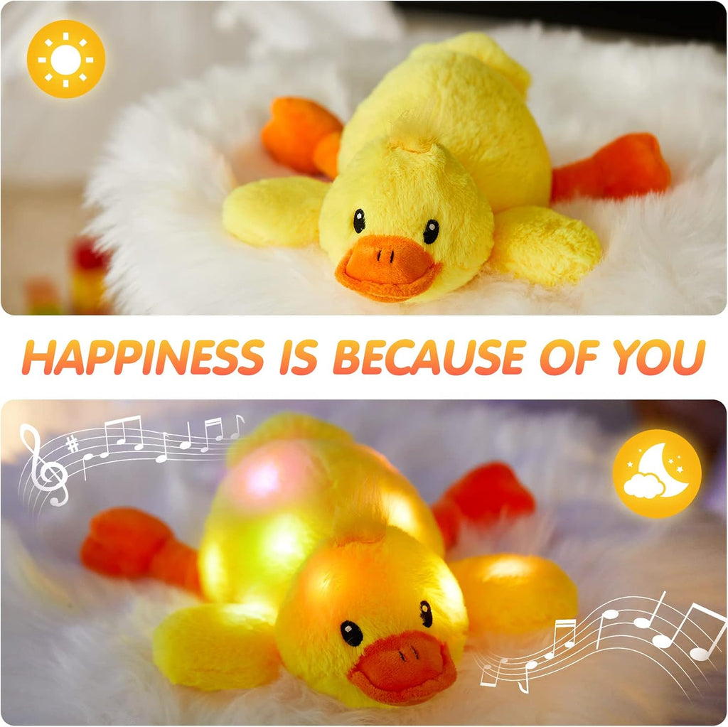 13.5" Musical Light up Yellow Duck Stuffed Animal LED