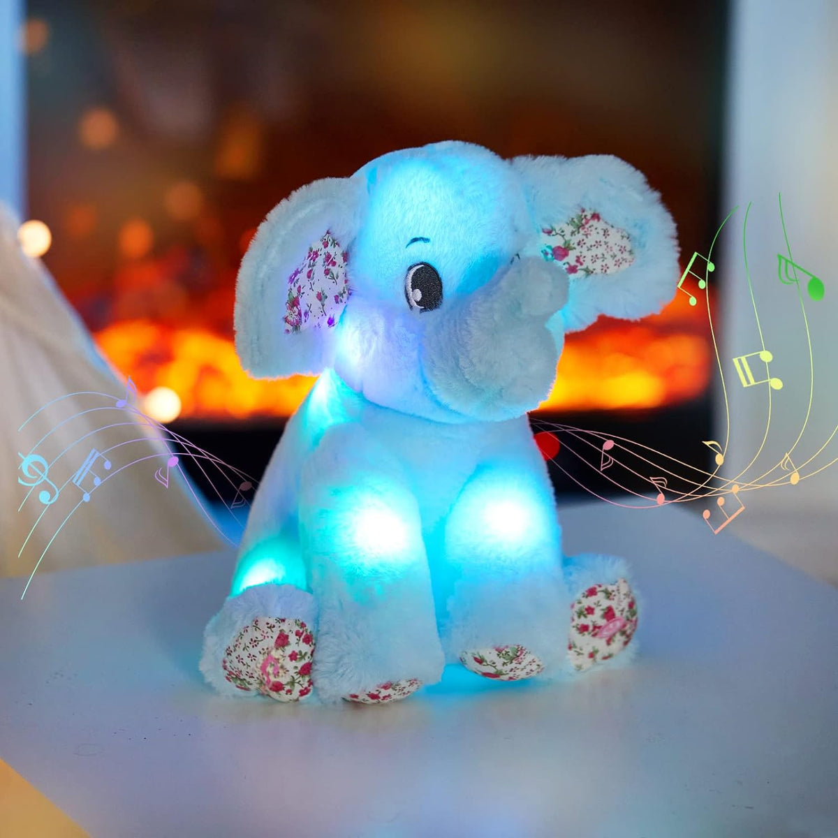 12''Musical Light up Elephant Plush Toy Singing Elephant Stuffed Animal