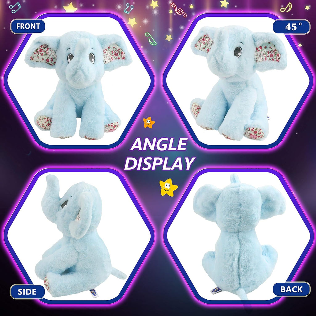 12''Musical Light up Elephant Plush Toy Singing Elephant Stuffed Animal